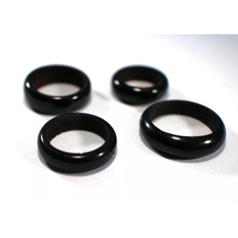 Cincin Titanium model oval warna hitam