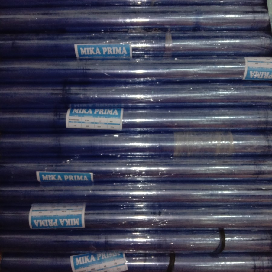 

plastik mika bening lentur roll panjang 35m Lebar 1,37m Tebal 0.15mm
