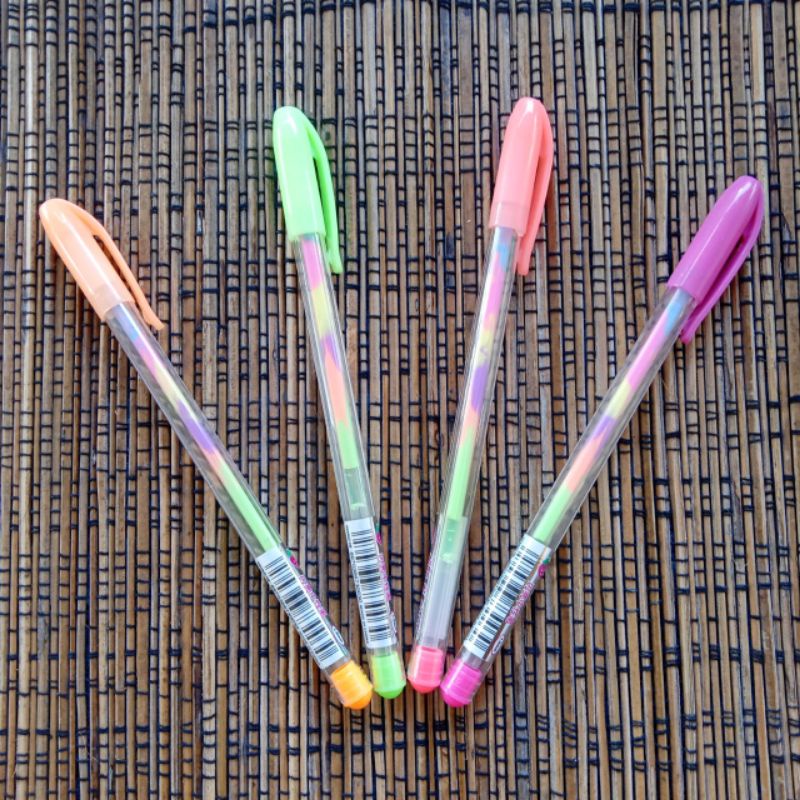 

pen gel tinta pelangi warna warni