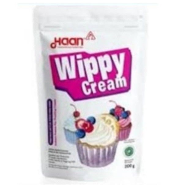 HAAN Wippy Cream 200gr Whippy Whip Whipping Cream Bubuk Instant Haan 200 Gr Pouch Promo