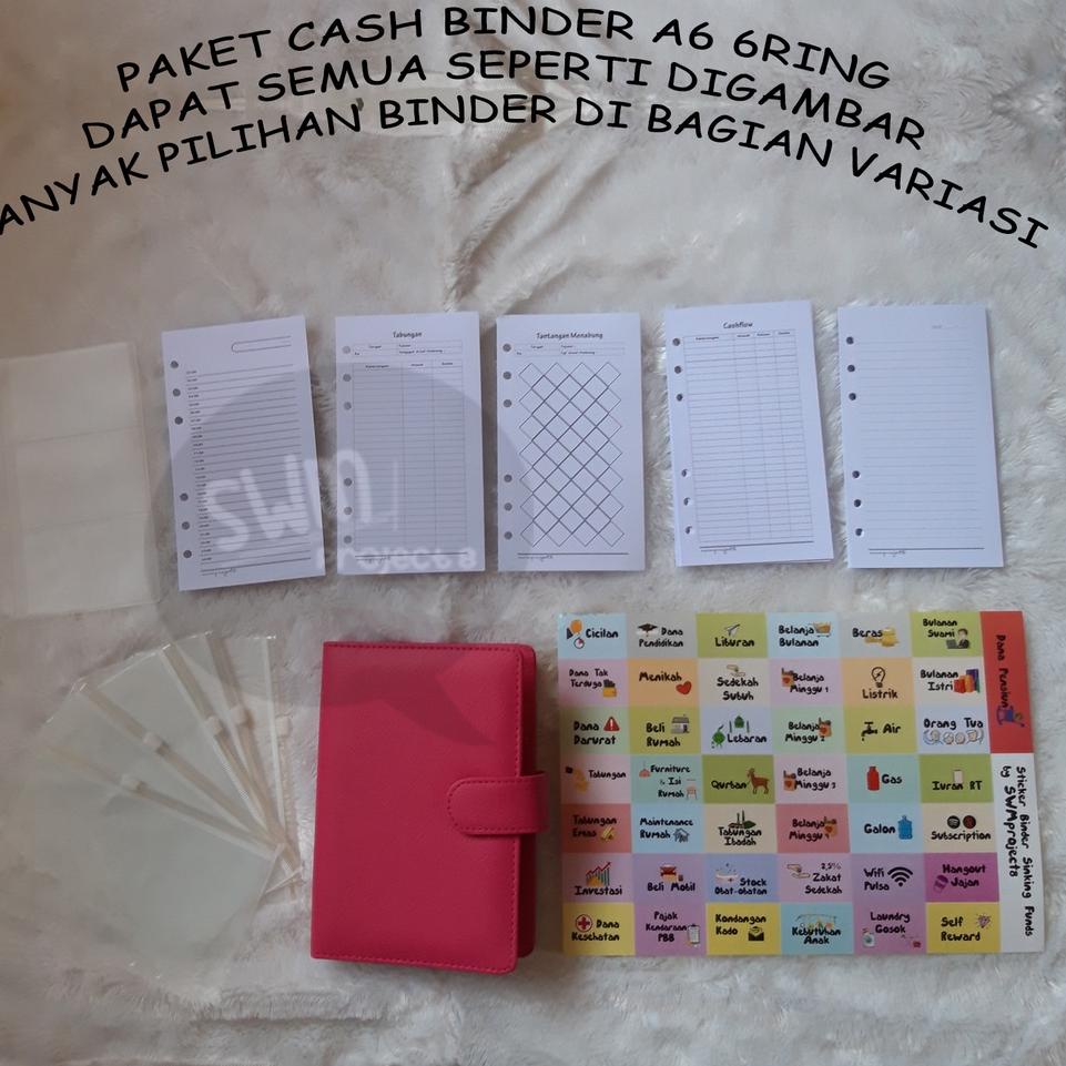 

[KODE PRODUK Z0V8U8446] PAKET CASH BINDER A6 6RING - budget wallet plan dompet pintar atur anggaran keuangan bulanan