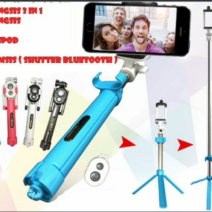 TONGSIS + TRIPOD + BLUETOOTH - TONGSIS 3 IN1 BLUETOOTH + TRIPOD WXY-01 - ultrastore11