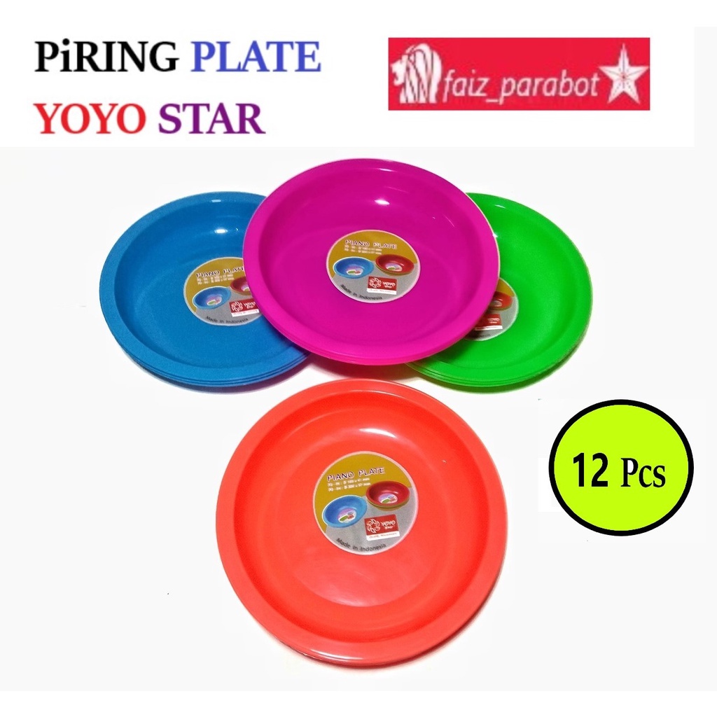 PIRING MAKAN PLASTIK 12 PCS /PIRING PLASTIK PLATE