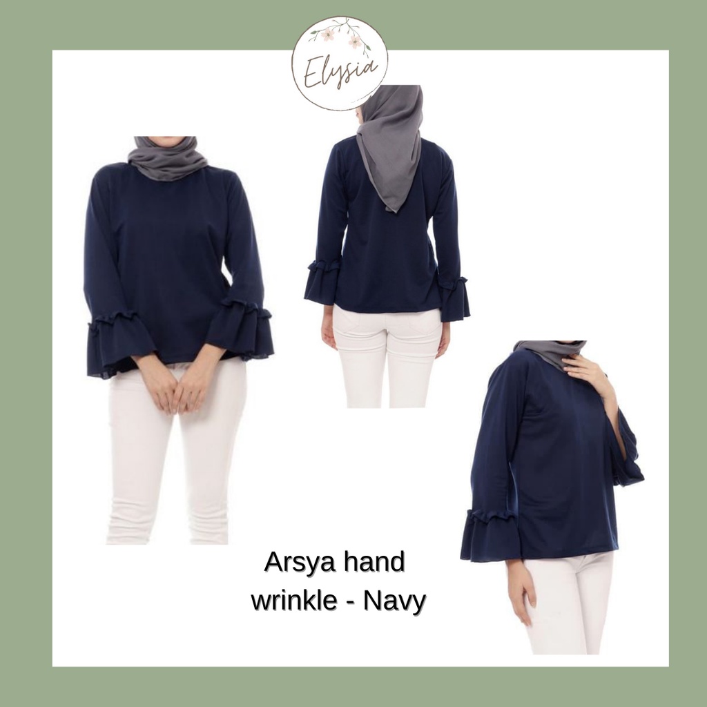 Arsya Hand Wrinkle Top - Baju/ Atasan Wanita