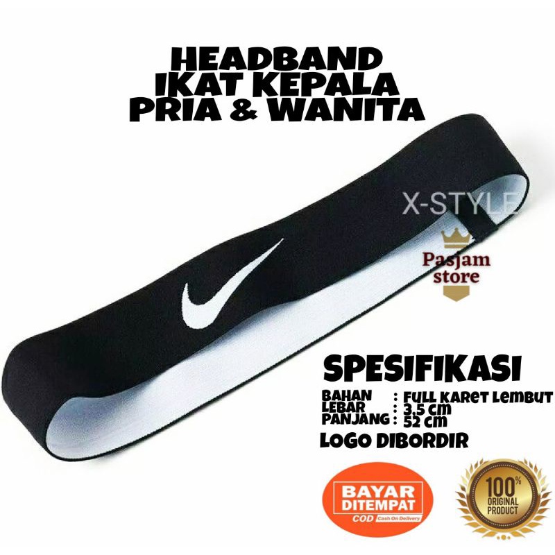 Headband Sport Hairband Olahraga Ikat Kepala Karet Pelindung Rambut Bando Bandana Pria Dan Wanita
