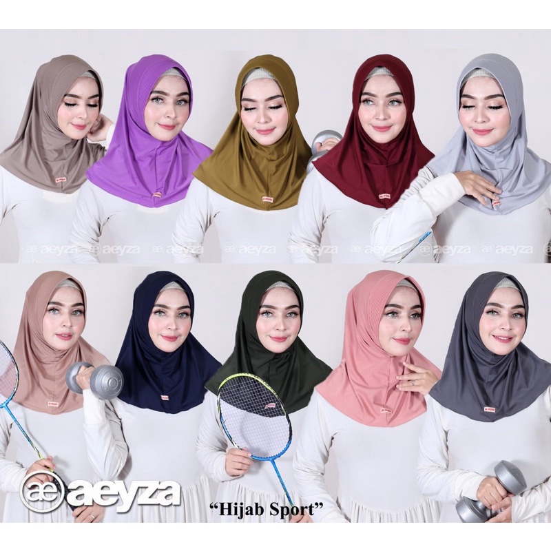 HIJAB SPORT / BERGO SPORT / KERUDUNG SPORT JERSEY PREMIUM BY AEYZA