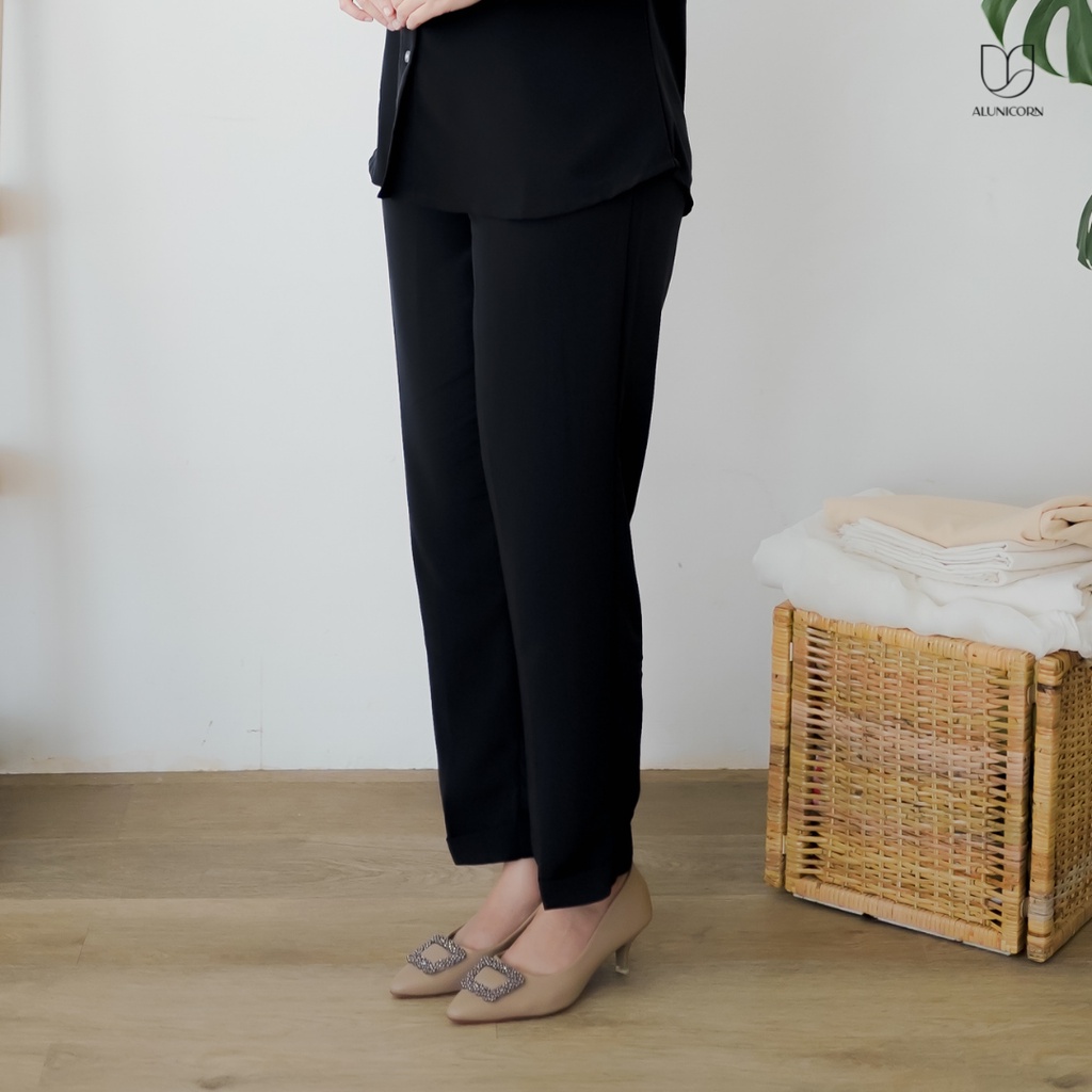 Alunicorn - Busui- Bia Series - Valen Set - Blouse Wanita - Pants Wanita-Pants Crow