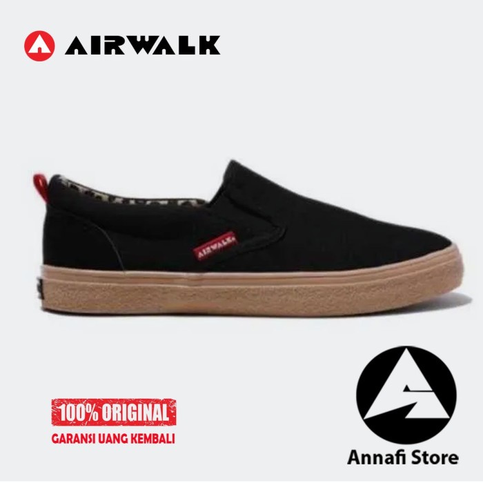 JUAL SEPATU SNEAKERS WANITA SLIP ON AIRWALK NIA AIW21CL0706B - BLACK