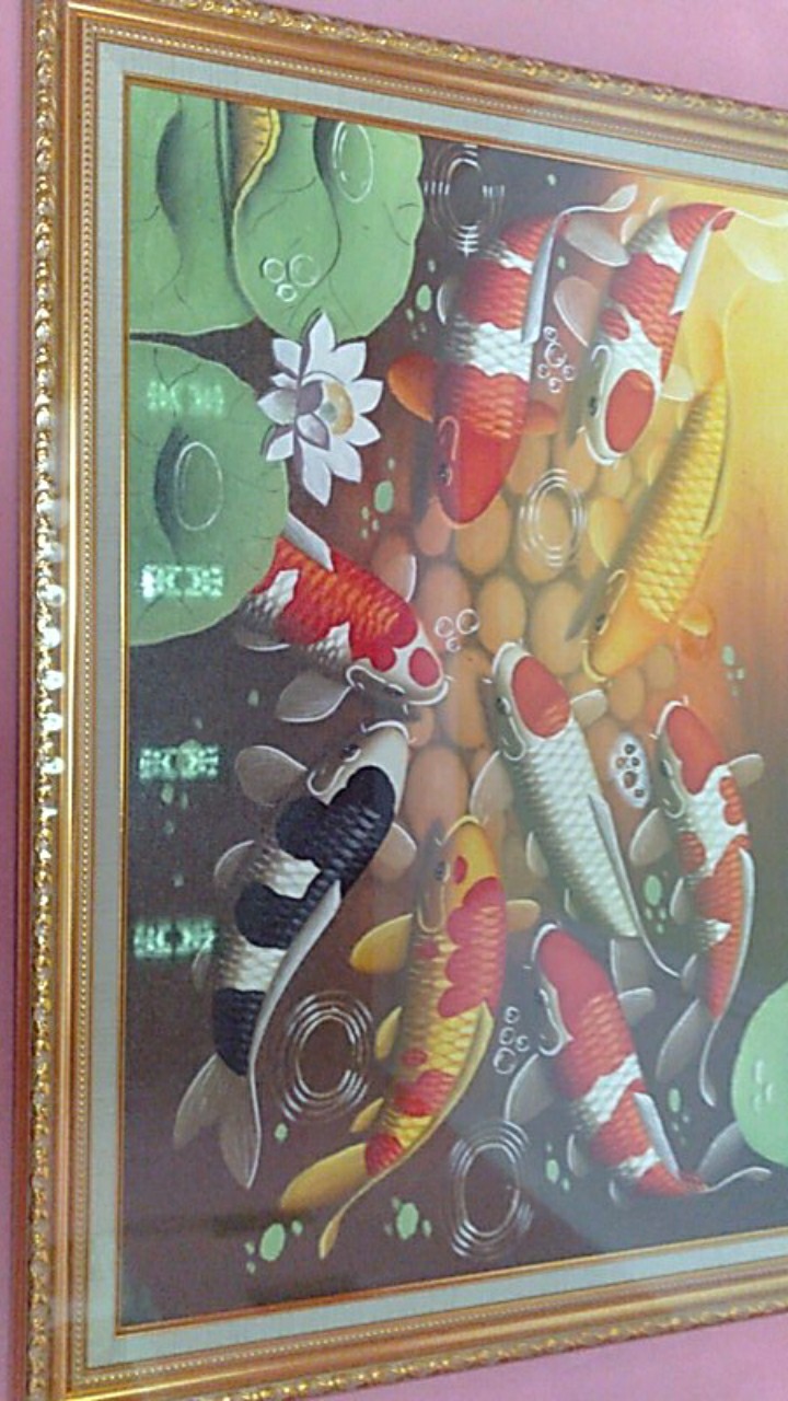 Lukisan Ikan Koi Fengshui