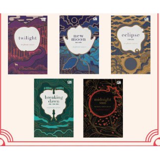 READY STOK Seri Twilight Twilight/Eclipse/New Moon/Breaking Dawn/Midnight Sun By Stephenie Meye