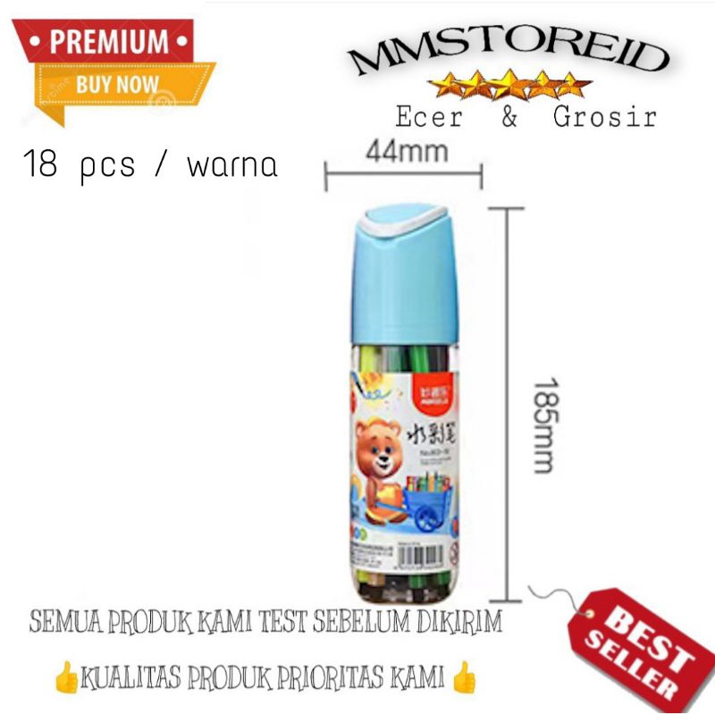 

MM - Spidol warna pena 18 warna watercolor pen drawing color / spidol washable watercolor 18warna