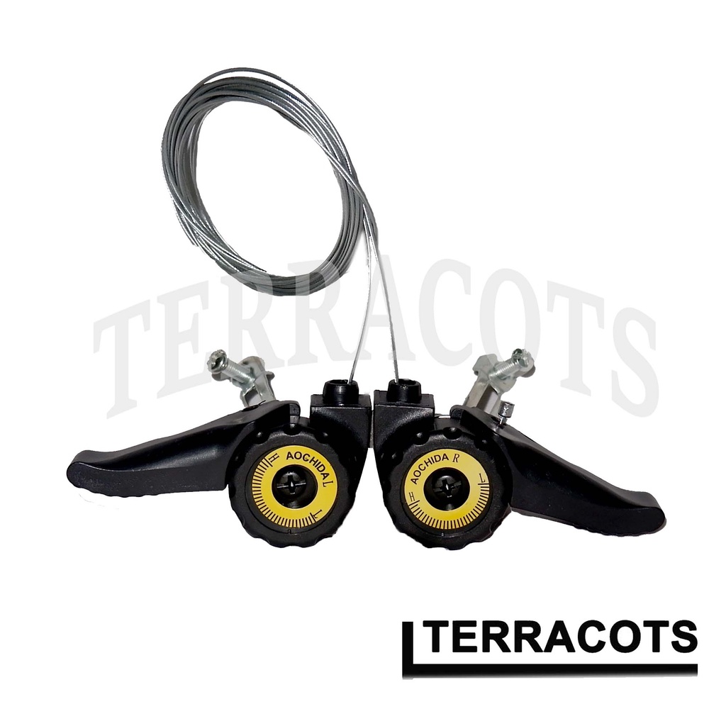 Shifter Operan Gigi Sepeda 3 x 6 7 Speed Aochida Shifter Jempol Sepeda MTB