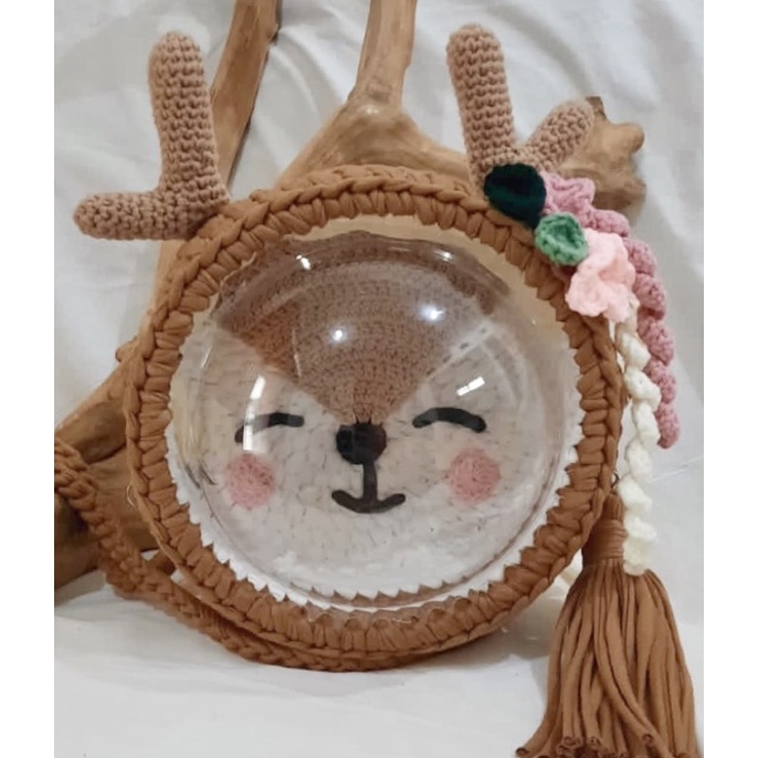Deer Bubble Acrylic Bag // Travel Pouch Sugar Glider // Acrylic Bag by Sugardiggers