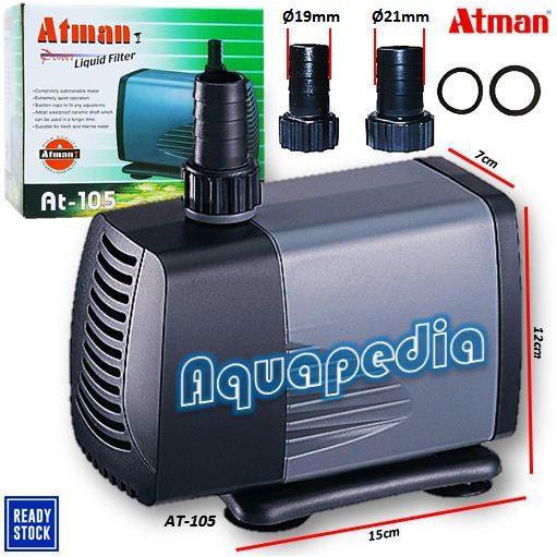 Atman At-105 Pompa Air Aquarium Submersible Water Pump.