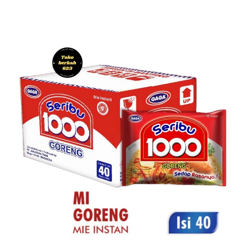 1 Dus MIE GAGA 1000 GORENG 50gr Isi 40 Pcs