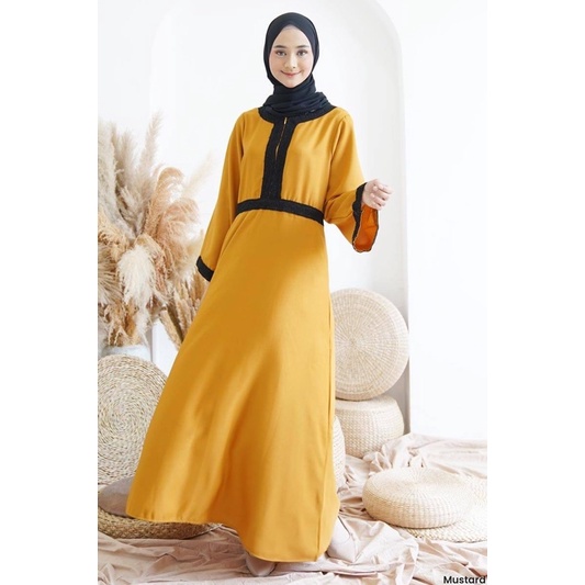 Gamis Renda Brukat Aulia/ Gamis Baju Terusan Muslim/Baju Muslim Long Dress