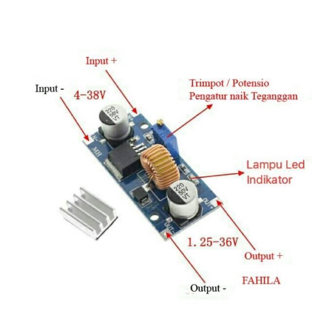 XL4015 DC-DC Step Down Buck Module Penurun Tegangan 5A Compact