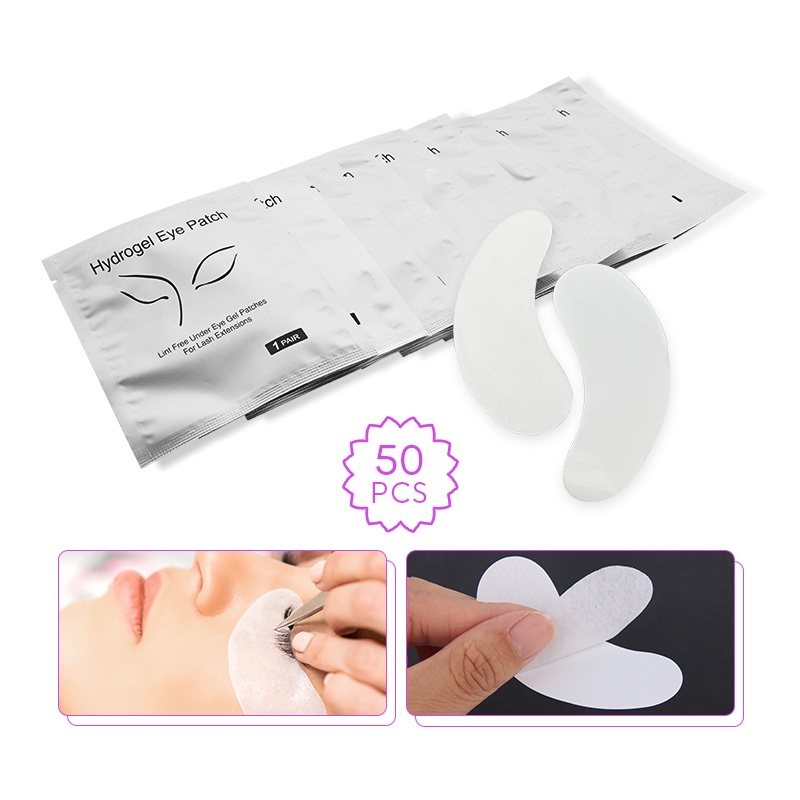 Genielash 50 Pasang Pad Hydrogel Bawah Mata Untuk Eyelash Extension