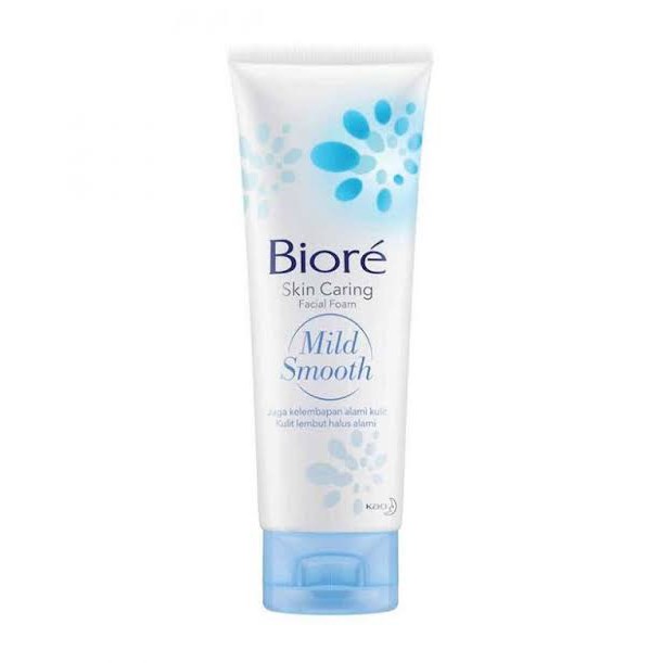 BIORE Skin Caring Facial Foam 100gr / Mild Smooth / Acne Care / Bright Oil Clear