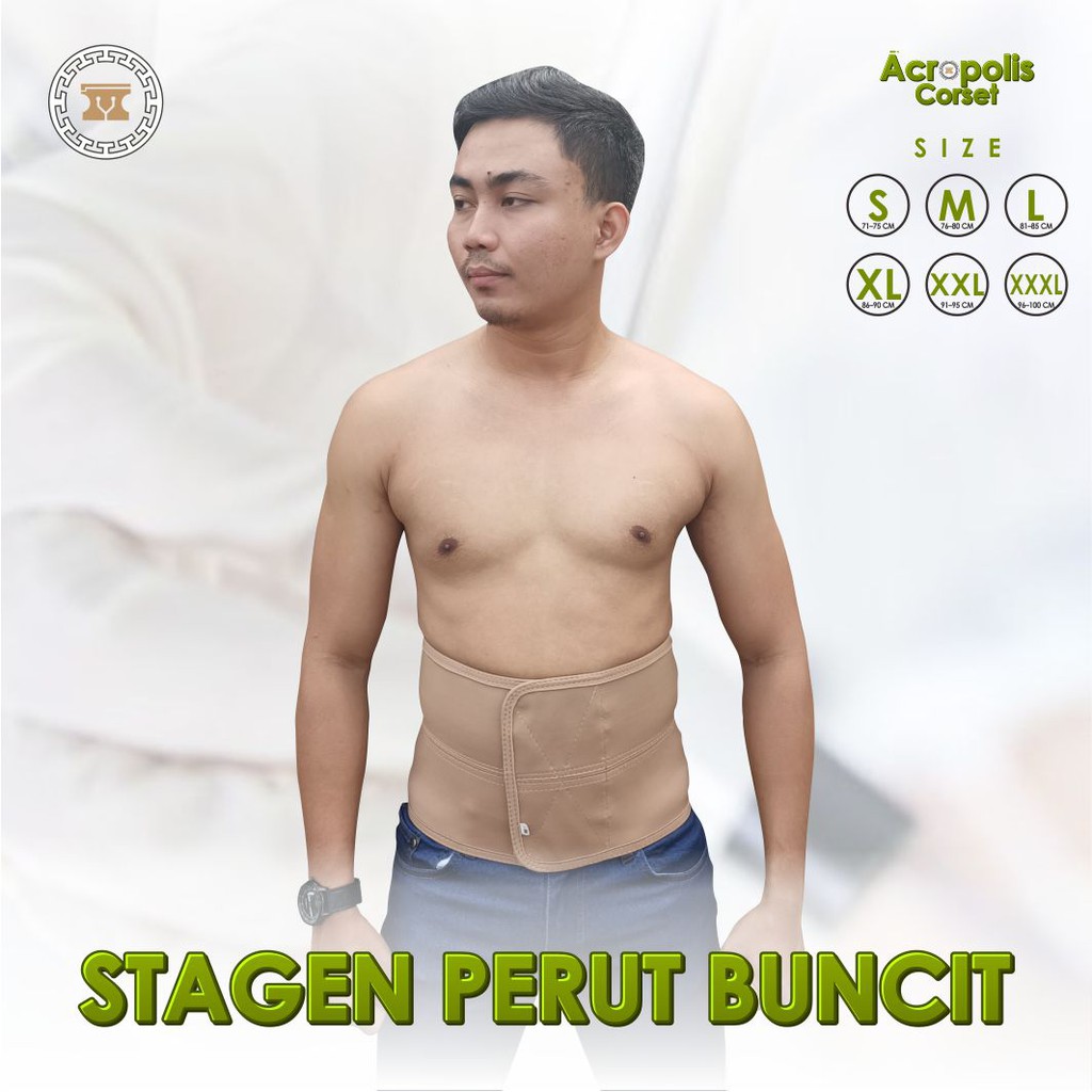 Stagen / Korset Pria / korset laki laki / korset cowok pengecil perut / Korset  Pelangsing buncit