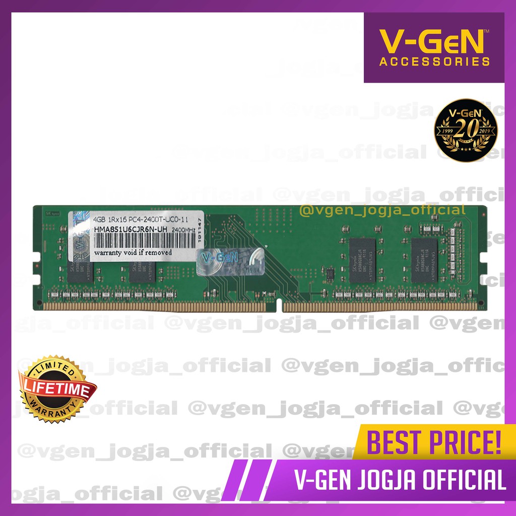 RAM DDR4 4GB - 16GB 19200/2400Mhz V-GeN LONG-DIMM PLATINUM