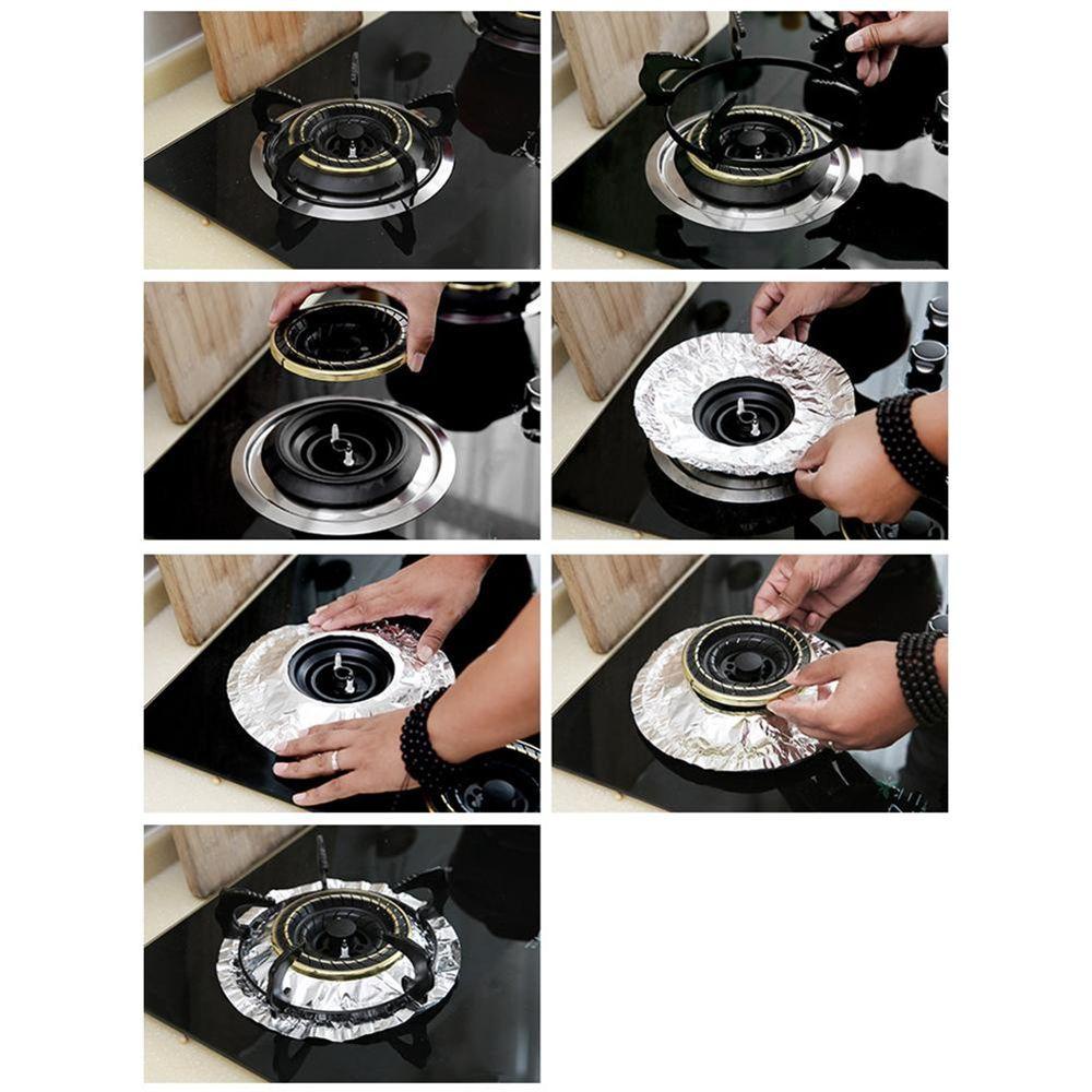 10pcs Penutup Burner Kompor 10 Pcs Top Gas Stove Liners Oil Proof Menebal