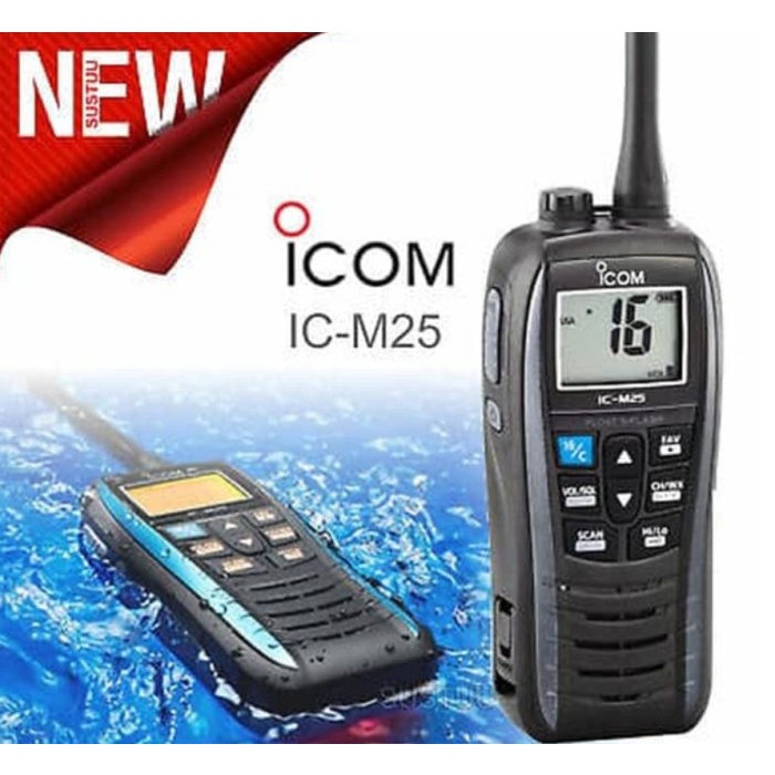 HANDY TALKY HT Icom IC-M25 VHF Radio Marine waterproof IPX7 ICOM M25 Grosir