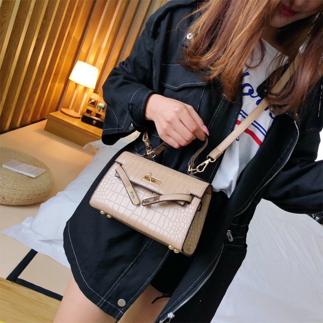 SG3022 syafniegalery hand bag impor tas kulit croco minibag impor tasbatam grosir tas batam 7042