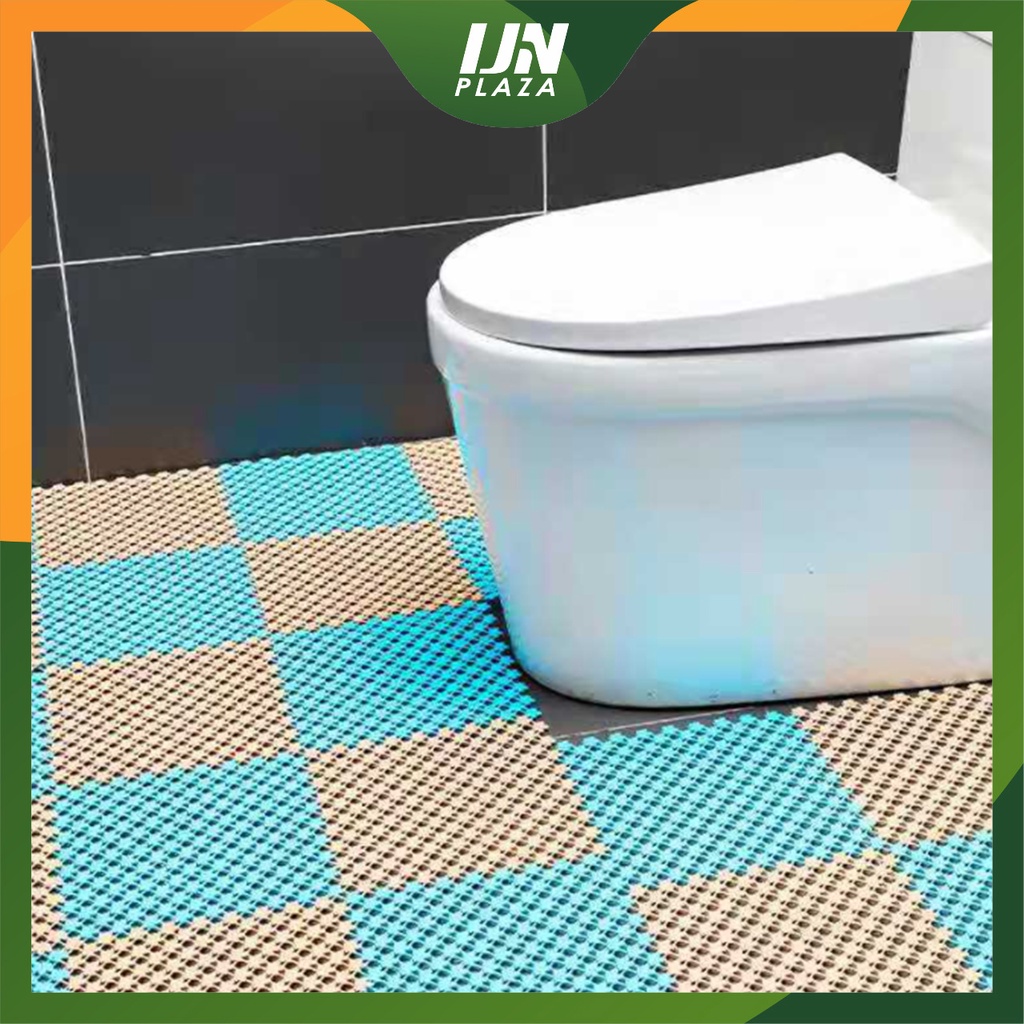 ❤ IJN ❤ Karpet Kamar Mandi Anti Licin 25x25CM / Keset Lantai Anti Slip Polkadot Dapur Mat Non-Slip