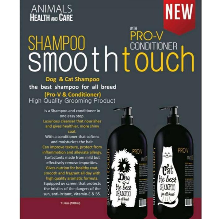 Shampo SMOOTH TOUCH Pro V Conditioner / Shampo Hewan Anjing Kucing 1L / Raid All / Pet Wangi