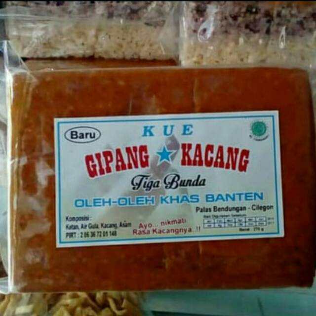 

Kue Gipang khas Banten lapisan kacang jipang oleh oleh Cilegon