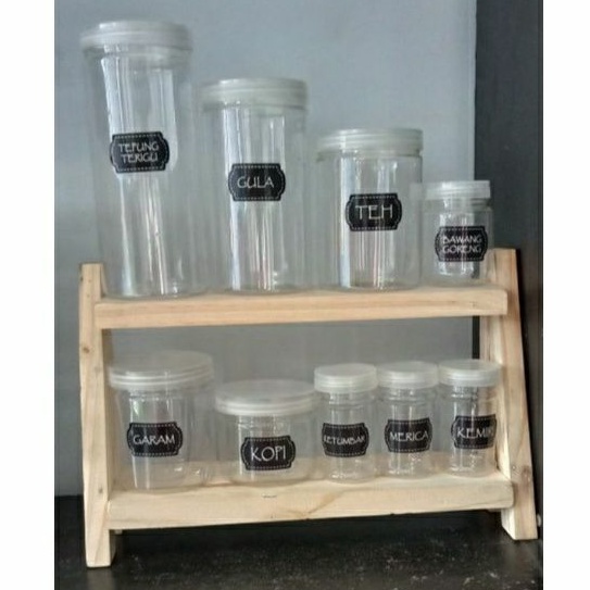 Rak kayu susun/ rak bumbu susun/ rak make up/ rak serbaguna/ rak murah