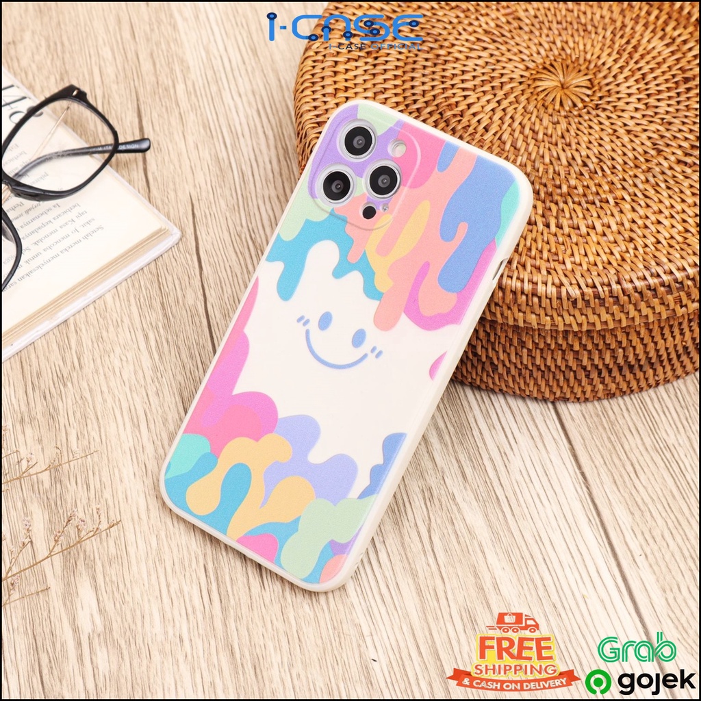 Soft Case VIVO Y91 Y12 Y20 Y30 Y12i Y12S Y91C Luxury Rubik's Cube Smiley Edge