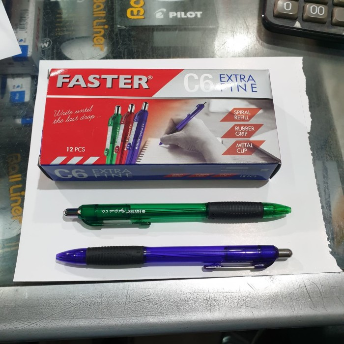 

MURAH Pen faster C6 hitam/biru