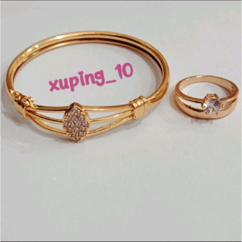 set perhiasan dewasa gelang dan cincin