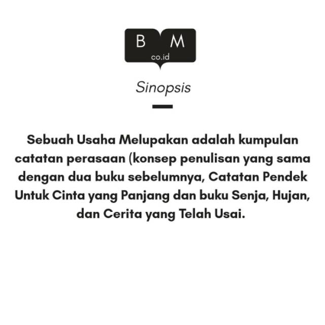 Buku Sebuah Usaha Melupakan Boy Candra Shopee Indonesia