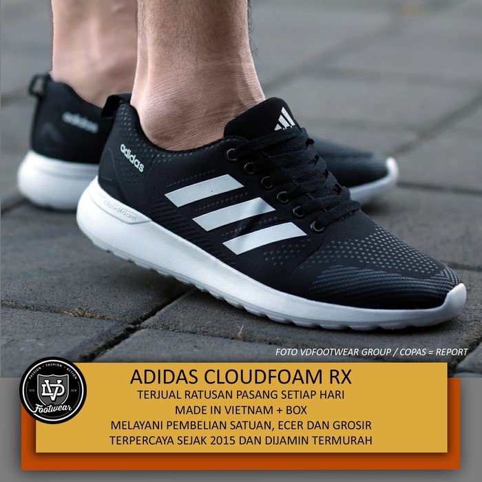 Terlaris Sepatu Olahraga Pria - Adidas Cloudfoam Running GO Original