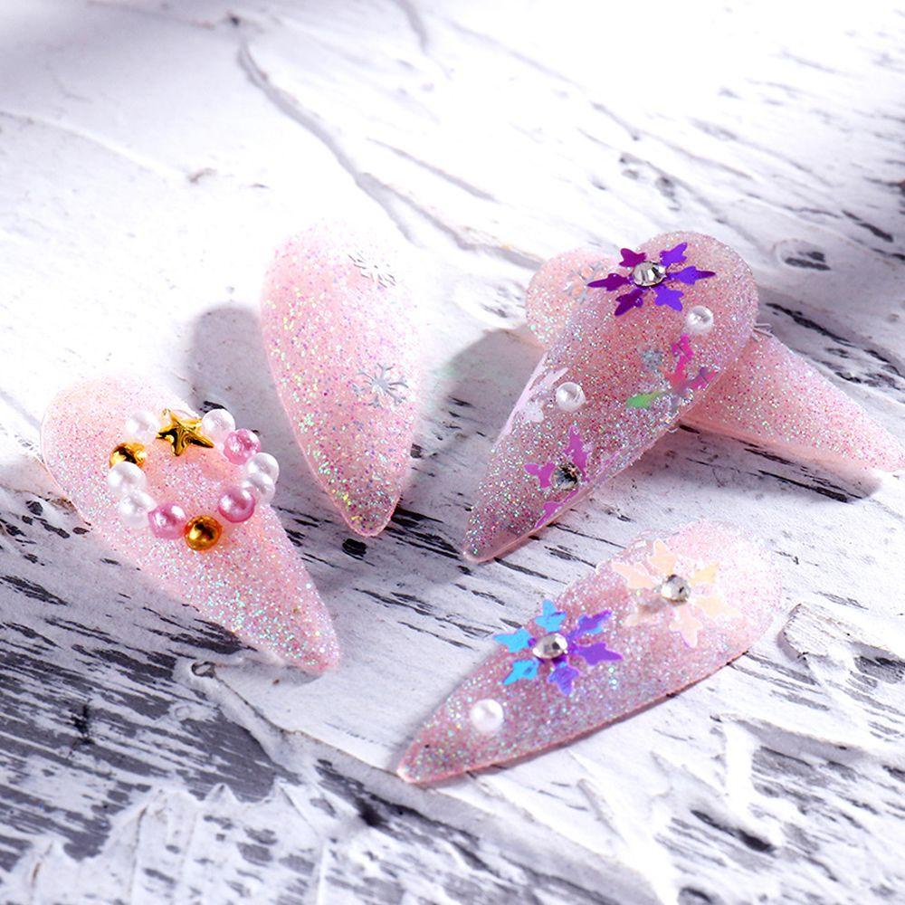 AUGUSTINA Agustina Nail Art Payet Wanita Holo Maple leaf Glitter Flake Winter Paillette 3D Dekorasi Nail Art