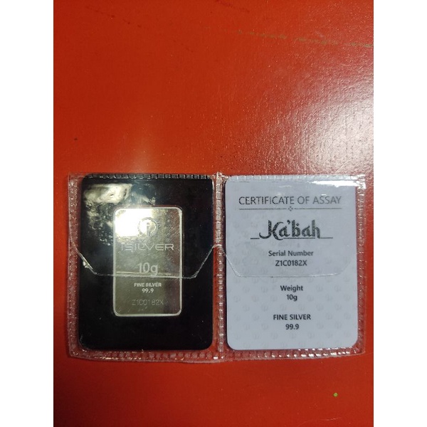 Perak Batangan iSilver I Silver Bar Kabah 10 Gram 10Gr