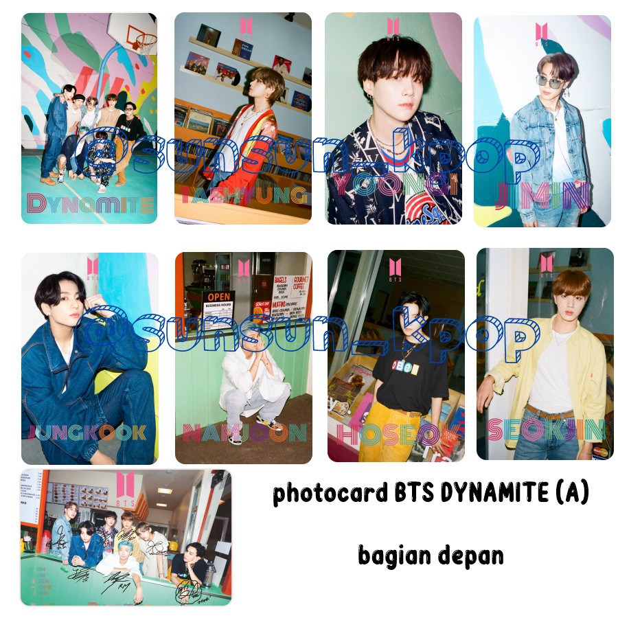 Photocard bts Bangtan Dynamite unofficial