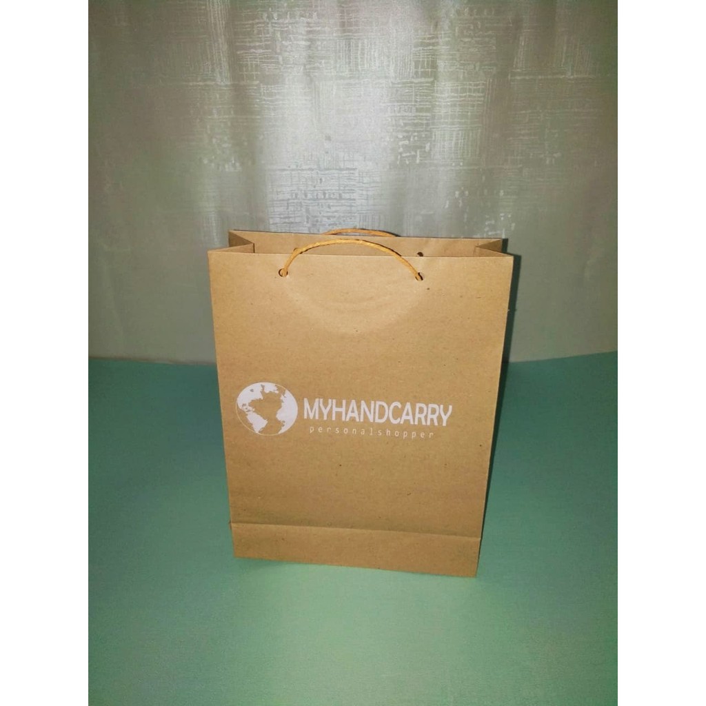 

Paperbag Kraf Cokelat Ready Stok Paperbag Murah Size Kecil P18 L6 T23 Sablon 1 Sisi