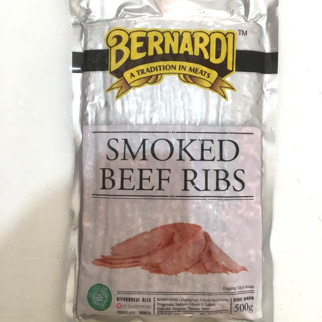 BERNARDI SMOKED BEEF RIBS (DAGING SAPI ASAP) 500GR