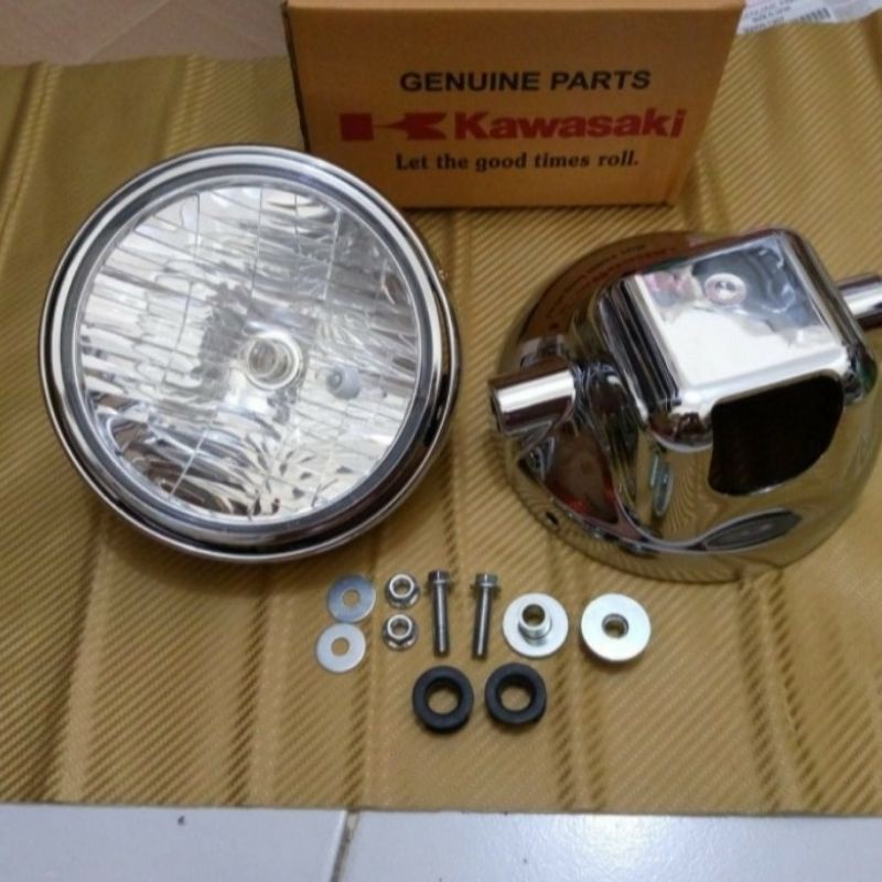 lampu bulat reflektor lampu depan ninja ss komplit original kawasaki