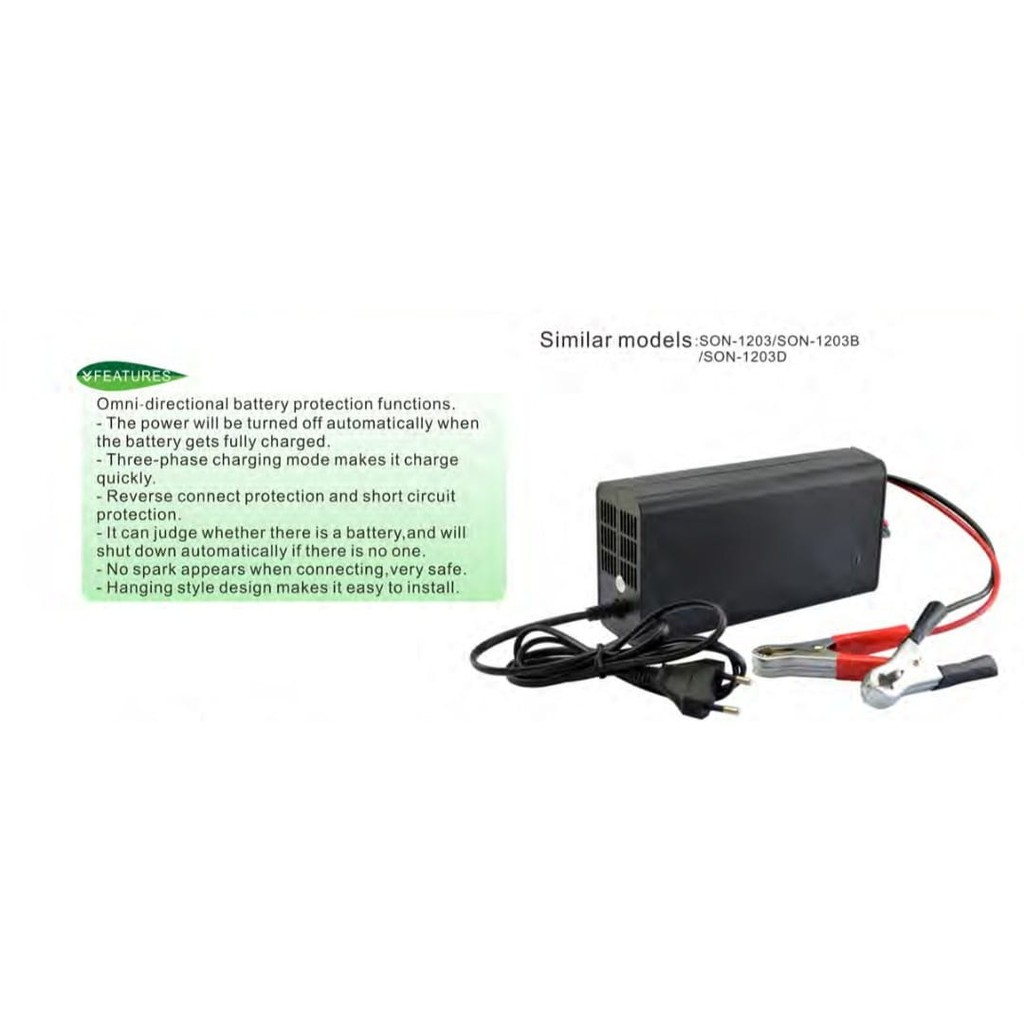 Charger Aki Otomatis 3A Suoer Original / Cas Aki Suoer 12V 3A Original