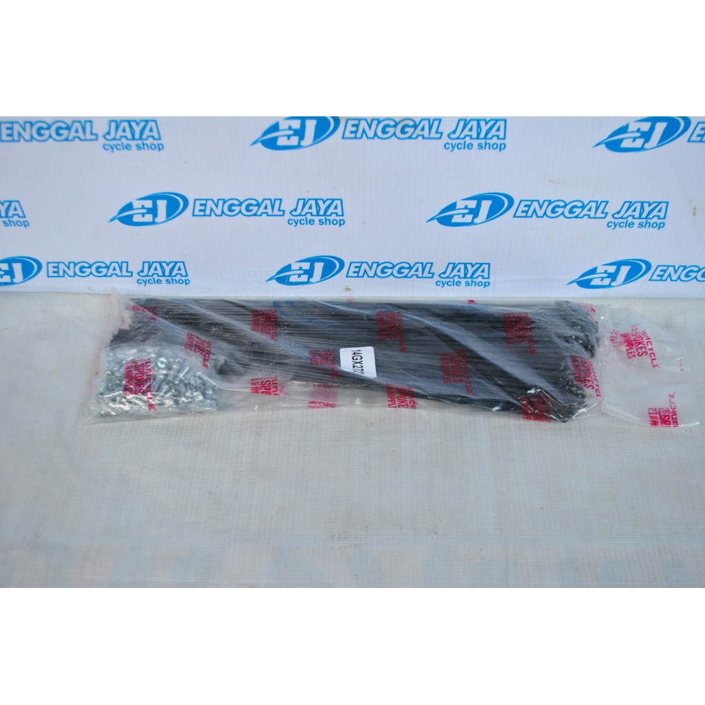 Jari Jari Ruji Sepeda Ukuran 27.5 14g X 272 Isi 72Pcs - Spoke Jari Jari Ruji 27.5 Murni Isi 72 Hitam