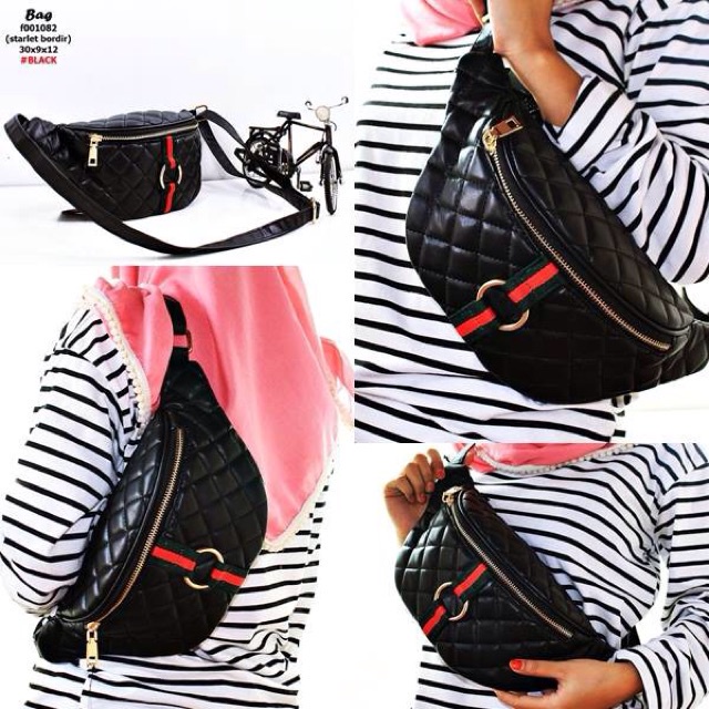 Fashion Waistbag 6555 Tas Pinggang murah kualitas impor tas wanita tas pria