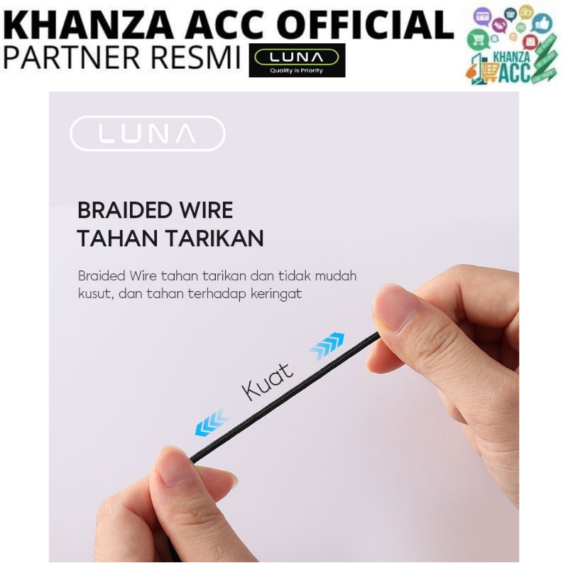 KHANZAACC Earphone Luna E143 Wired Headset Stereo Original