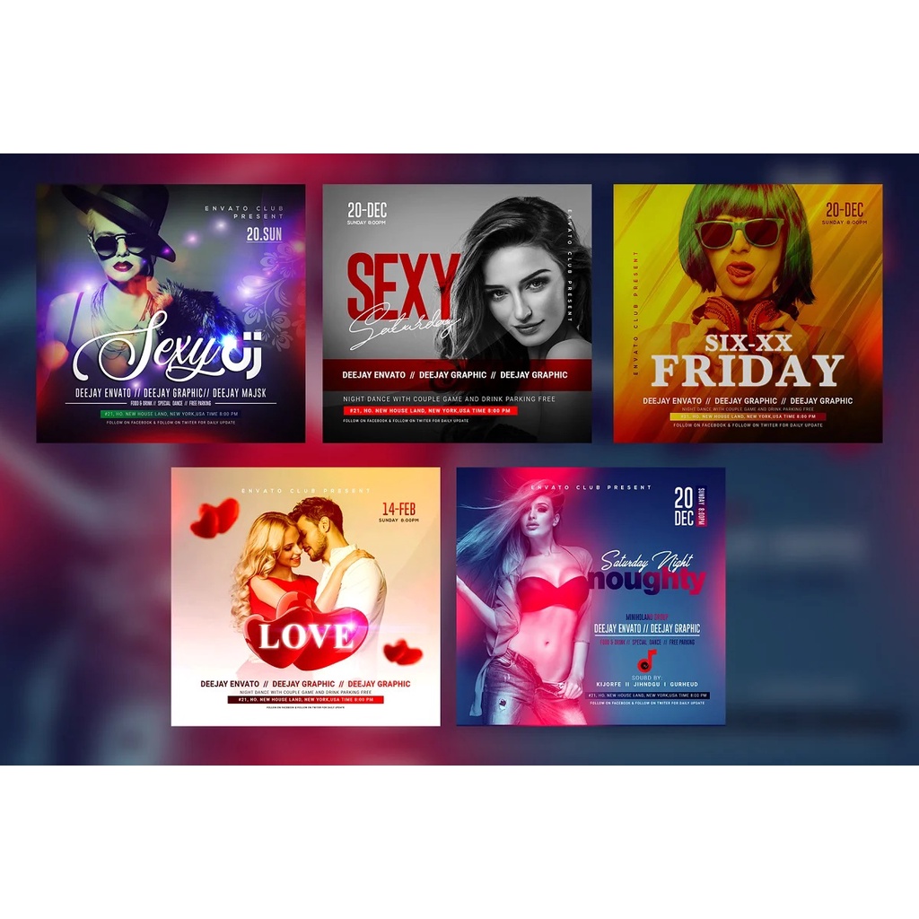 Ladies Night Flyer Template Bundle - Photoshop