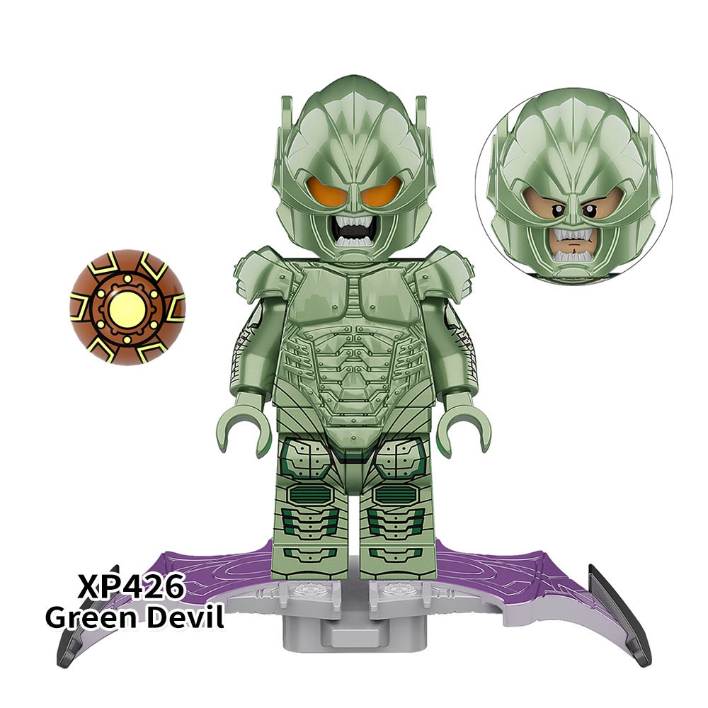 Spiderman minifigures Marvel building blocks KT1055 Doctor Strange Green Goblin Mainan minifigures