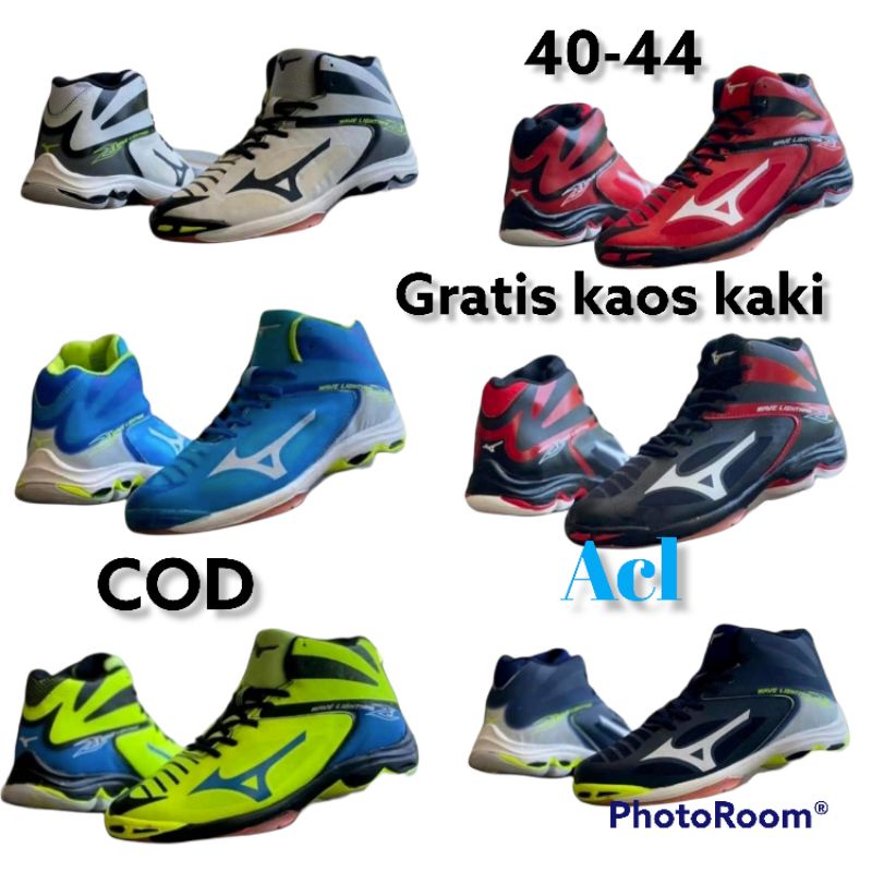 Mizuno Wlz 3 Mid Wave Lightning Z3 Sepatu Voli Volli Cowok Cewek Sneakers Olahraga Volly Voly Voley 
